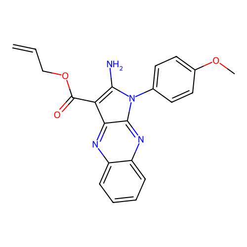 allyl 2-amino-1-(4-methoxyphenyl)-1H-pyrrolo[2,3-b]quinoxaline-3-carboxylate structure