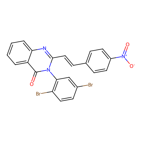 3-(2,5-dibromophenyl)-2-[(E)-2-(4-nitrophenyl)ethenyl]quinazolin-4(3H)-one structure