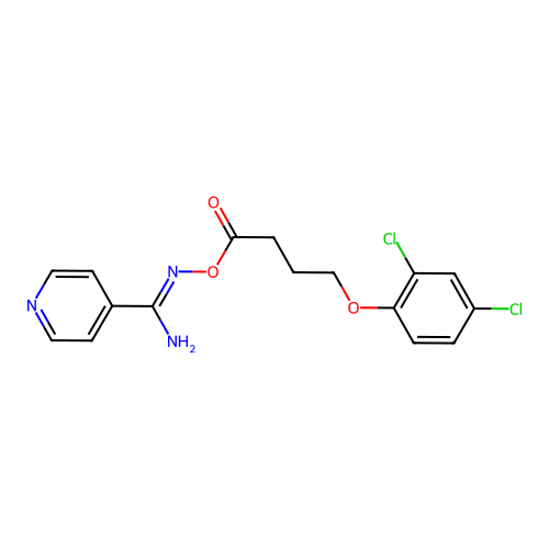 [[Amino(pyridin-4-yl)methylidene]amino] 4-(2,4-dichlorophenoxy)butanoate structure