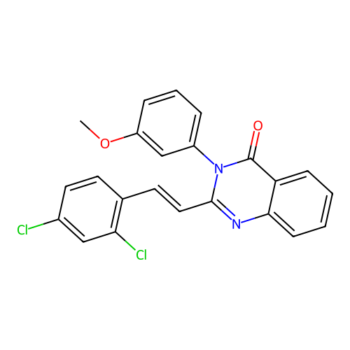2-[(E)-2-(2,4-dichlorophenyl)ethenyl]-3-(3-methoxyphenyl)quinazolin-4-one structure