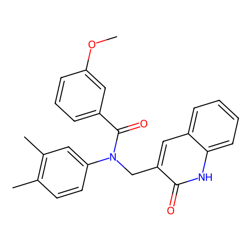 N-(3,4-dimethylphenyl)-N-((2-hydroxyquinolin-3-yl)methyl)-3-methoxybenzamide structure
