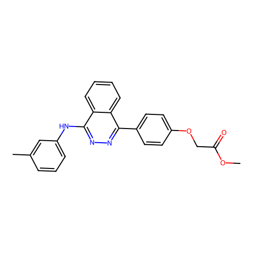 Methyl (4-{4-[(3-methylphenyl)amino]phthalazin-1-yl}phenoxy)acetate structure