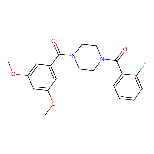 1-(3,5-Dimethoxybenzoyl)-4-(2-fluorobenzoyl)piperazine structure