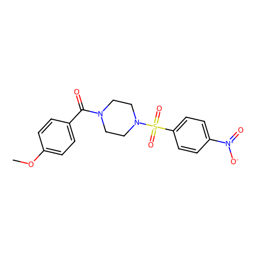 (4-Methoxyphenyl){4-[(4-nitrophenyl)sulfonyl]piperazin-1-yl}methanone structure