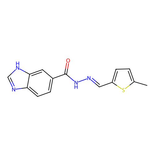 N'-((5-Methyl-2-thienyl)methylene)-1H-benzimidazole-6-carbohydrazide structure