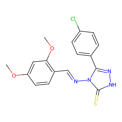 5-(4-Chlorophenyl)-4-((2,4-dimethoxybenzylidene)amino)-4H-1,2,4-triazole-3-thiol structure