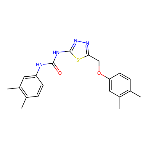 1-(5-((3,4-dimethylphenoxy)methyl)-1,3,4-thiadiazol-2-yl)-3-(3,4-dimethylphenyl)urea structure