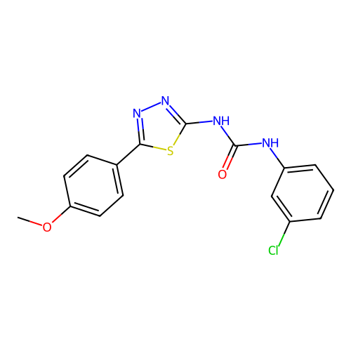 1-(3-Chlorophenyl)-3-(5-(4-methoxyphenyl)-1,3,4-thiadiazol-2-yl)urea structure