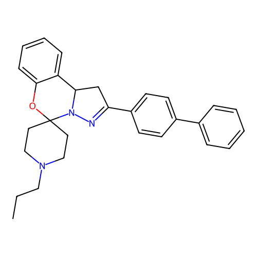 2'-(biphenyl-4-yl)-1-propyl-1',10b'-dihydrospiro[piperidine-4,5'-pyrazolo[1,5-c][1,3]benzoxazine] structure