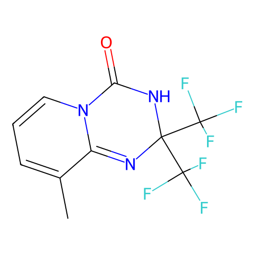 9-Methyl-2,2-bis-trifluoromethyl-2,3-dihydro-pyrido[1,2-a][1,3,5]triazin-4-one structure