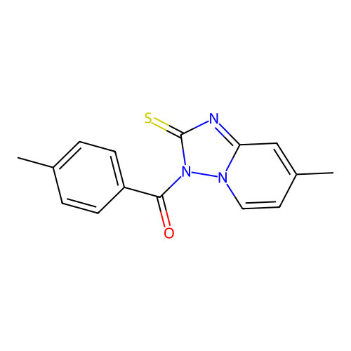(7-Methyl-2-thioxo-2H-[1,2,4]triazolo[1,5-a]pyridin-3-yl)-p-tolyl-methanone structure