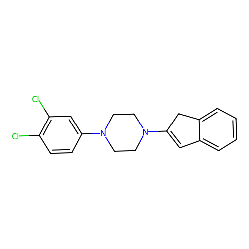 1-(3,4-dichlorophenyl)-4-(1H-inden-2-yl)piperazine structure