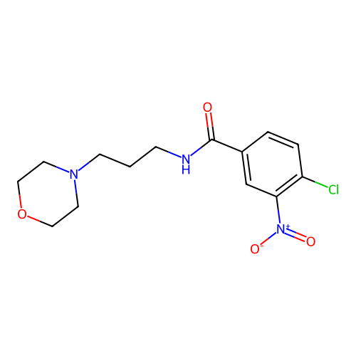 4-chloro-3-nitro-N-[3-(4-morpholinyl)propyl]benzamide structure