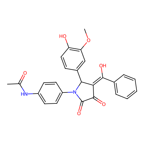 N-(4-(3-benzoyl-4-hydroxy-2-(4-hydroxy-3-methoxyphenyl)-5-oxo-2,5-dihydro-1H-pyrrol-1-yl)phenyl)acetamide structure