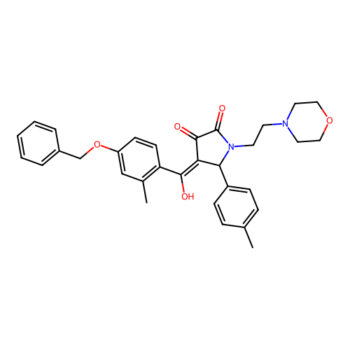 4-(4-(Benzyloxy)-2-methylbenzoyl)-3-hydroxy-1-(2-morpholinoethyl)-5-(p-tolyl)-1H-pyrrol-2(5H)-one structure