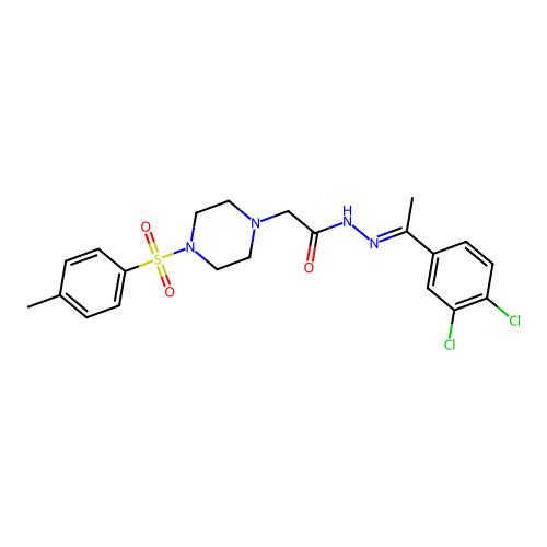 C21H24Cl2N4O3S structure