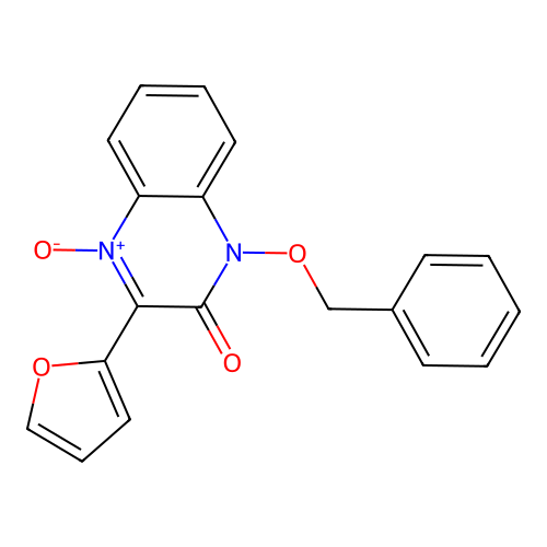 1-(benzyloxy)-3-(furan-2-yl)quinoxalin-2(1H)-one 4-oxide structure