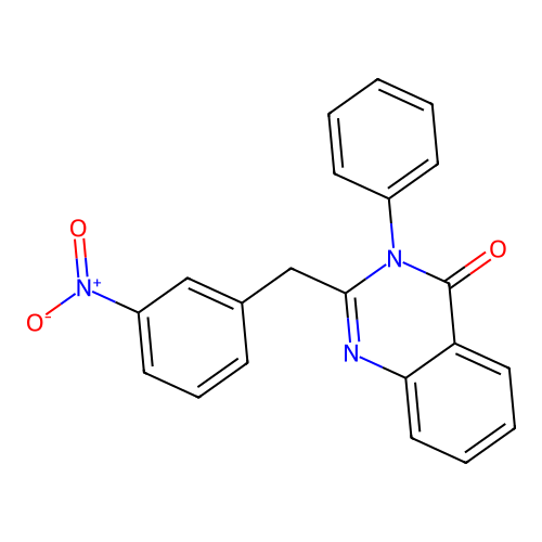 2-(3-nitrobenzyl)-3-phenylquinazolin-4(3H)-one structure