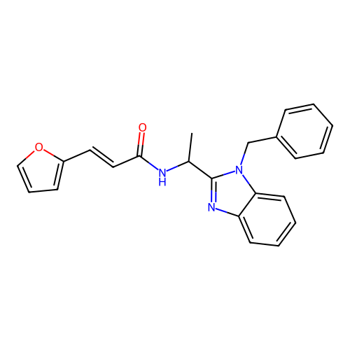 (E)-N-(1-(1-benzyl-1H-benzo[d]imidazol-2-yl)ethyl)-3-(furan-2-yl)acrylamide structure