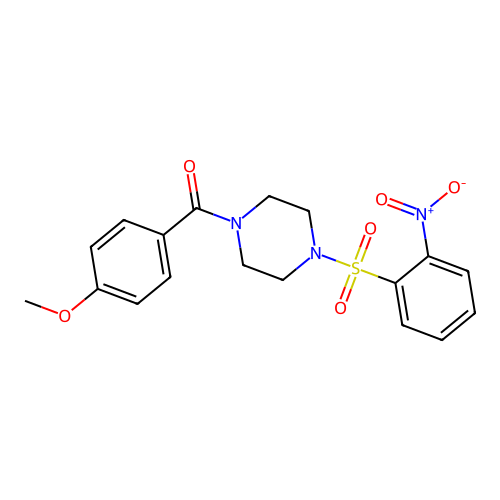 (4-Methoxyphenyl){4-[(2-nitrophenyl)sulfonyl]piperazin-1-yl}methanone structure