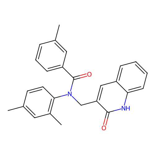 N-(2,4-dimethylphenyl)-N-((2-hydroxyquinolin-3-yl)methyl)-3-methylbenzamide structure