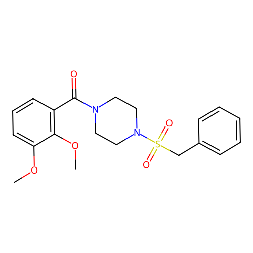2,3-Dimethoxyphenyl 4-[benzylsulfonyl]piperazinyl ketone structure