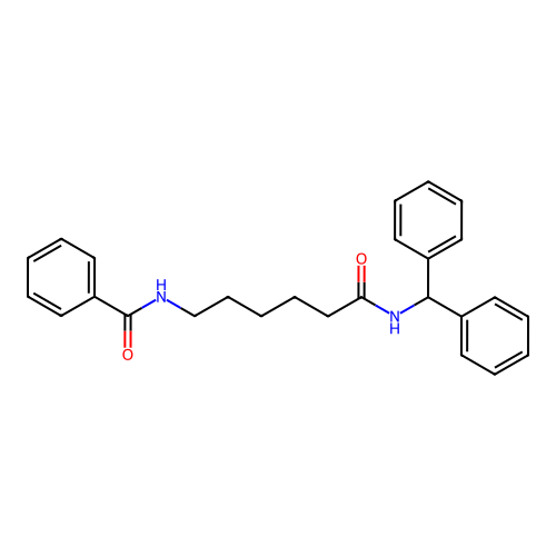 N-(6-(benzhydrylamino)-6-oxohexyl)benzamide structure