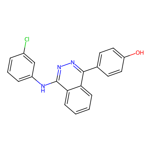 4-{4-[(3-Chlorophenyl)amino]phthalazin-1-yl}phenol structure