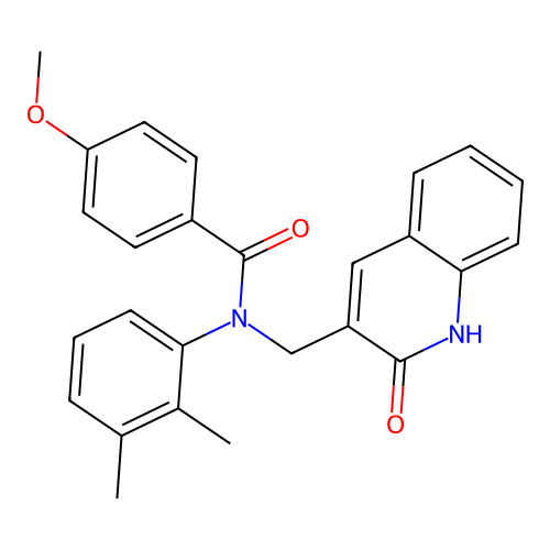 N-(2,3-dimethylphenyl)-N-((2-hydroxyquinolin-3-yl)methyl)-4-methoxybenzamide structure