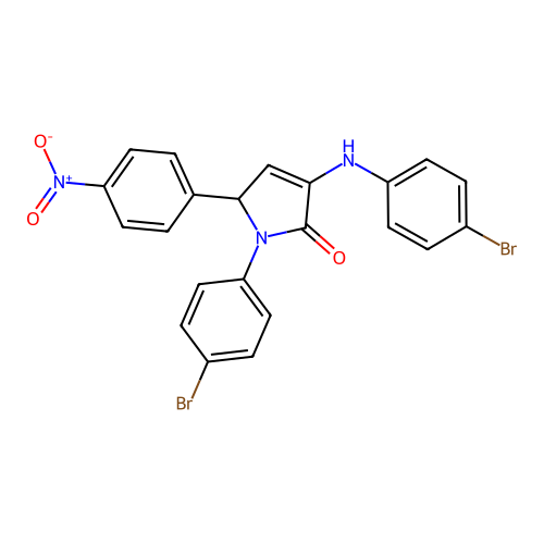 4-(4-bromoanilino)-1-(4-bromophenyl)-2-(4-nitrophenyl)-2H-pyrrol-5-one structure