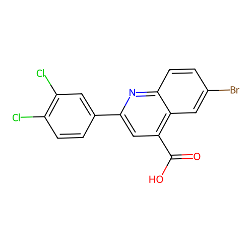 6-Bromo-2-(3,4-dichlorophenyl)quinoline-4-carboxylic acid structure