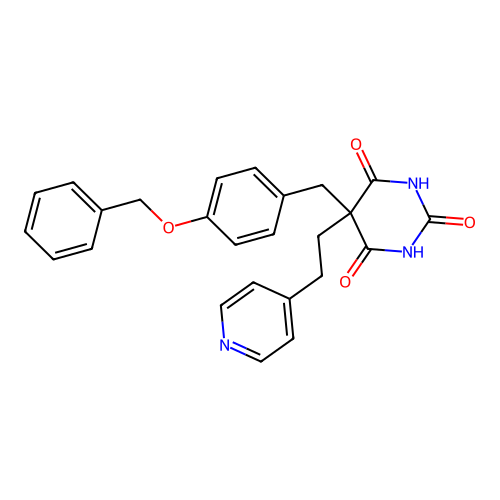 5-(4-Benzyloxy-benzyl)-5-(2-pyridin-4-yl-ethyl)-pyrimidine-2,4,6-trione structure