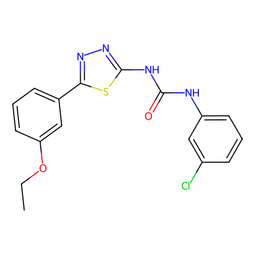 1-(3-Chlorophenyl)-3-(5-(3-ethoxyphenyl)-1,3,4-thiadiazol-2-yl)urea structure