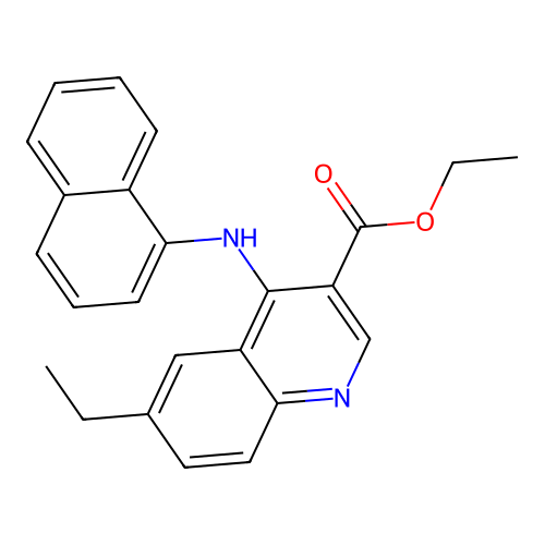 Ethyl 6-ethyl-4-(naphthalen-1-ylamino)quinoline-3-carboxylate structure