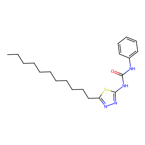 1-Phenyl-3-(5-undecyl-1,3,4-thiadiazol-2-yl)urea structure