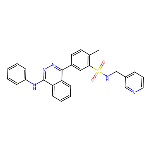 2-methyl-5-[4-(phenylamino)phthalazin-1-yl]-N-(pyridin-3-ylmethyl)benzenesulfonamide structure