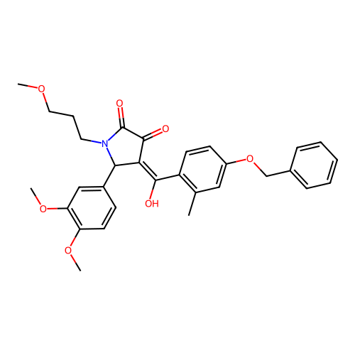 4-(4-(Benzyloxy)-2-methylbenzoyl)-5-(3,4-dimethoxyphenyl)-3-hydroxy-1-(3-methoxypropyl)-1H-pyrrol-2(5H)-one structure