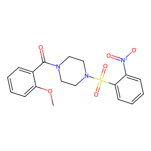 (2-Methoxyphenyl){4-[(2-nitrophenyl)sulfonyl]piperazin-1-yl}methanone structure