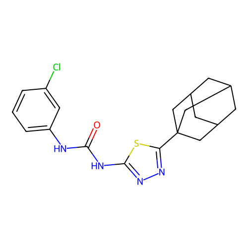1-(5-((3r,5r,7r)-Adamantan-1-yl)-1,3,4-thiadiazol-2-yl)-3-(3-chlorophenyl)urea structure