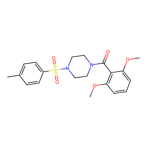 (2,6-Dimethoxyphenyl){4-[(4-methylphenyl)sulfonyl]piperazin-1-yl}methanone structure