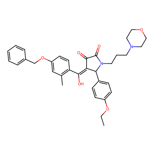 4-(4-(Benzyloxy)-2-methylbenzoyl)-5-(4-ethoxyphenyl)-3-hydroxy-1-(3-morpholinopropyl)-1H-pyrrol-2(5H)-one structure