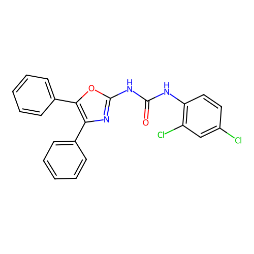 1-(2,4-Dichlorophenyl)-3-(4,5-diphenyl-1,3-oxazol-2-yl)urea structure