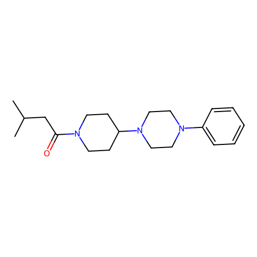 3-Methyl-1-[4-(4-phenylpiperazin-1-yl)piperidin-1-yl]butan-1-one structure