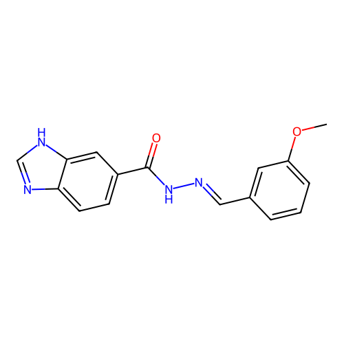 N'-(3-Methoxybenzylidene)-1H-benzimidazole-6-carbohydrazide structure