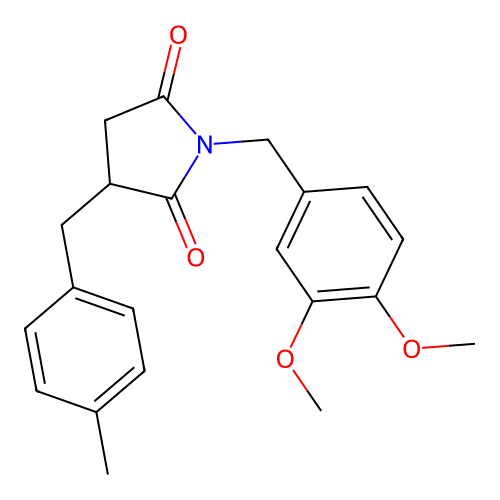 1-(3,4-Dimethoxybenzyl)-3-(4-methylbenzyl)pyrrolidine-2,5-dione structure