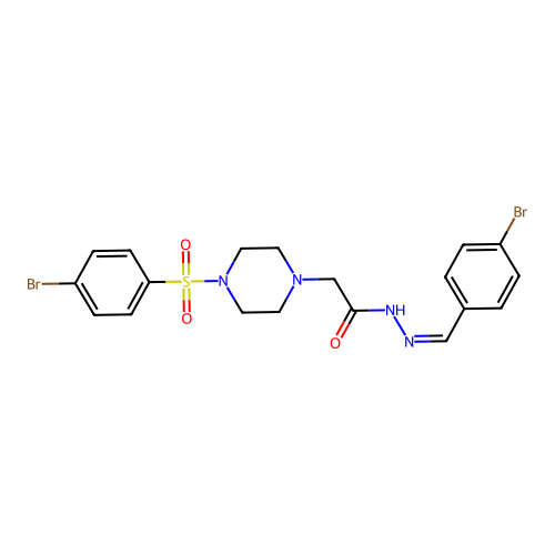 C19H20Br2N4O3S structure
