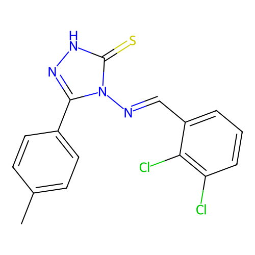 4-((2,3-Dichlorobenzylidene)amino)-5-(4-methylphenyl)-4H-1,2,4-triazole-3-thiol structure