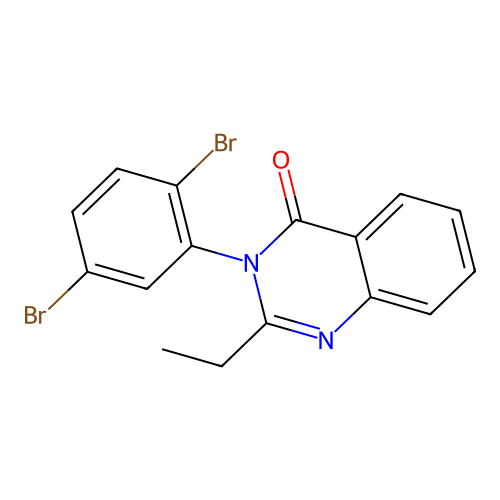 3-(2,5-dibromophenyl)-2-ethylquinazolin-4(3H)-one structure