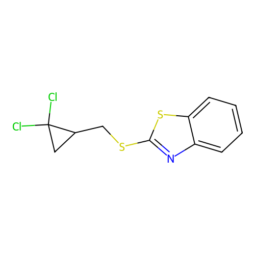 2-[(2,2-Dichlorocyclopropyl)methylthio]benzothiazole structure