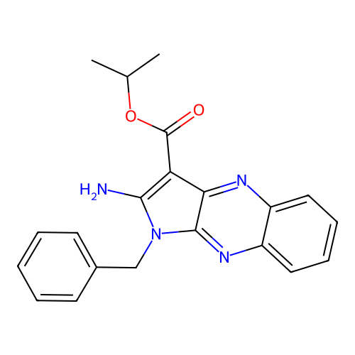 propan-2-yl 2-amino-1-benzyl-1H-pyrrolo[2,3-b]quinoxaline-3-carboxylate structure